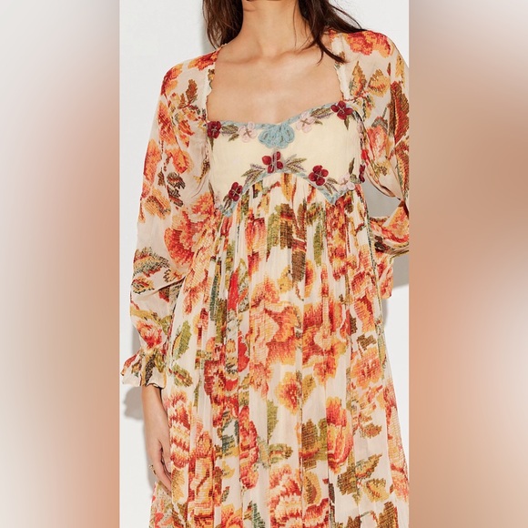 NWT free people timeless tapestry maxi dress S - Picture 3 of 6